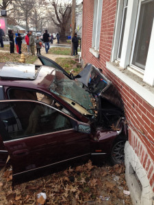 Crash scene on South Heald Street. (Photo: DFN)