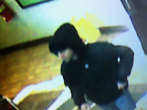 Harrington police released this surveillance image of suspect in Royal Farms robbery.