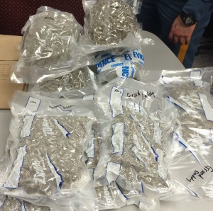 Police said they found these bags of marijuana in trunk of car stopped for speeding on U.S. 13. (Photo: DSP)