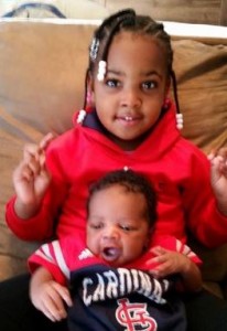 Colette Hamilton, 4, and Cortez Hamilton Jr., about 4 months old. (Photo: DSP)