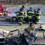 Firefighters had to extricate one person from a car. (Photo: DFN)