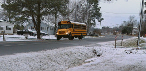 School bus Route 12 near Frederica