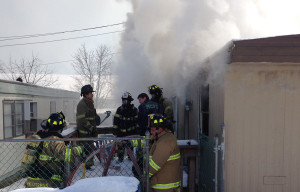 Mobile home fire (Photo: DFN)