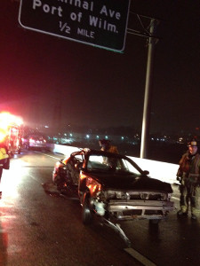 Accident scene on I-495