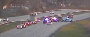 Crash scene on northbound Interstate 495. (Photo: DelDOT traffic cam)