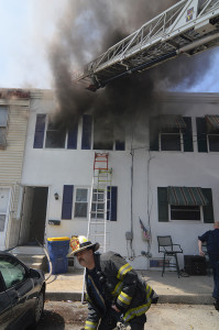 Fire scene on Clark Street in Dobbinsville area of New Castle (Photo: DFN)