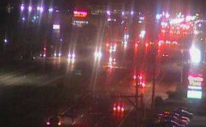 Traffic moves along U.S. 13 near Delaware State University late Saturday night. (Photo: DelDOT traffic cam)