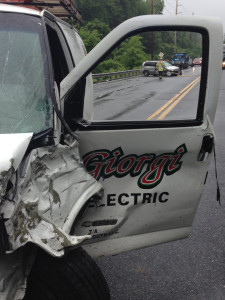 Accident scene on Lancaster Pike (Photo: Delaware Free News)