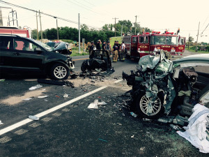 Scene of fatal crash on Summit Bridge Road north of Marl Pit Road (Photo: Delaware Free News)