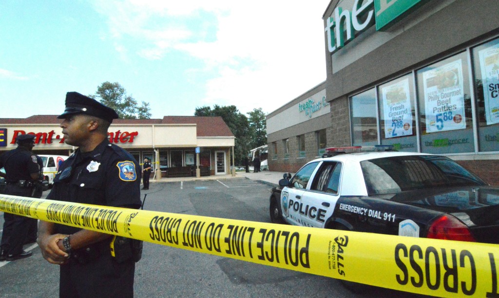 Shooting scene at Adams Four Shopping Center (Photo: Delaware Free News)