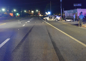 Accident scene on U.S. 40 at Rickey Boulevard (Photo: Delaware Free News)