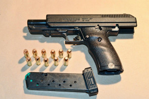 Police seized a  .40 caliber Hi-Point semi-automatic handgun loaded with 11 rounds of ammunition. (Photo: Wilmington Police Department)