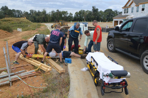 Rescue crews help driver injured along Chesapeake & Delaware Canal. (Photo: Delaware Free News)