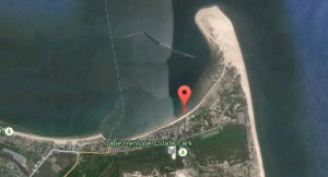 Satellite view of fishing pier at Cape Henlopen State Park (Photo: Google maps)