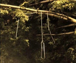 Apparent nooses found on UD campus were ;ater determined to be remnants of hanging lanterns. (Photo: Doug Dimmadome via Twitter)