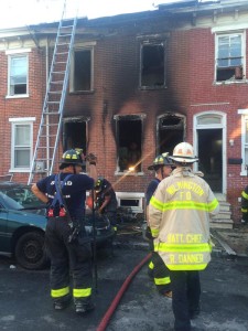 Fire scene on Kirkwood Street (Photo: Wilmington Fire Chief Anthony Goode via Twitter)