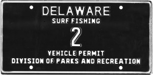 Delaware surf-fishing tag number 2 will be sold at live auction Oct. 31.