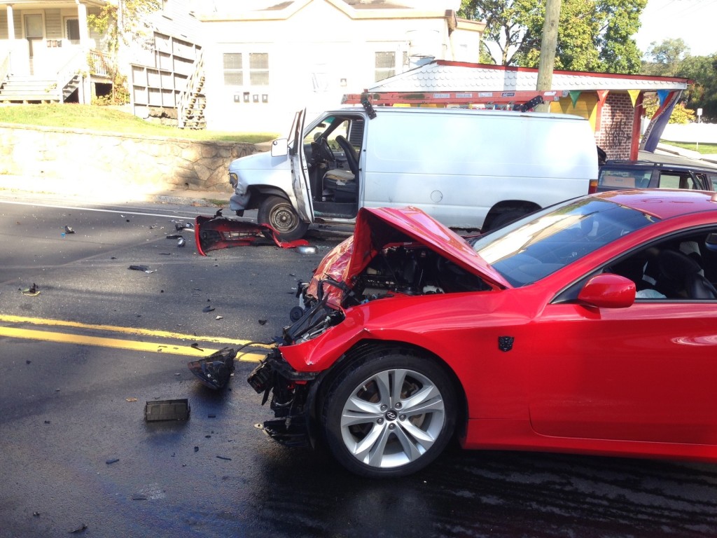 Accident scene on Maryland Avenue at Race Street (Photo: Delaware Free News)