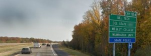 Southbound Route 1 approaching the north Dover exit (Photo: Google maps)