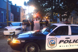 Shooting scene on Bennett Street (Photo: Delaware Free News)