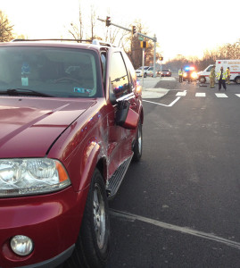 Ambulance and SUV collided at Boxwood and Centerville roads. (Photo: Delaware Free News) 