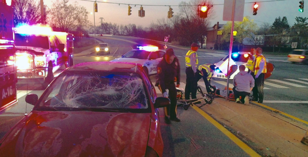 Bicycle crash on Kirkwood Highway at Dupont Road in Elsmere (Photo: Delaware Free News)