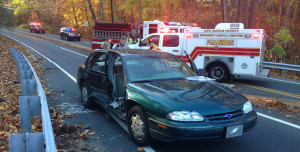 Accident scene on Upper Pike Creek Road (Photo: Delaware Free News)