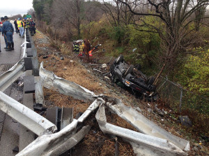 Crash scene on Route 1 at Red Lion Road (Photo: Delaware Free News)