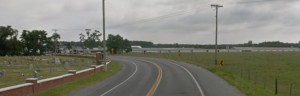 Iron Branch Road curve near Millsboro Cemetery north of Dagsboro (Photo: Google maps)