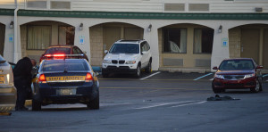 Police investigate shooting in parking lot of Motel 6 in Ogletown. (Photo: Delaware Free News)