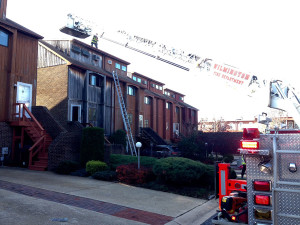 Fire scene on Servan Court (Photo: Delaware Free News)