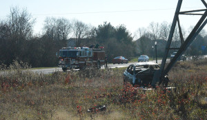 Accident scene along Rosetree Lane (Photo: Delaware Free News)