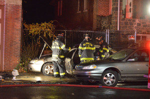 Car caught fire in 2500 block of N. Market St. in Wilmington. (Photo: Delaware Free News)