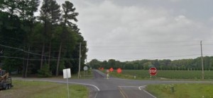 Old Stage Road at Whitesville Road, northeast of Delmar (Photo: Google maps)