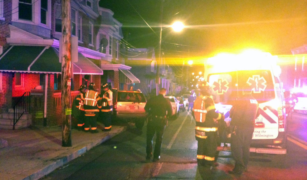 Accident scene at Lancaster Avenue and Broom Street in Wilmington (Photo: Delaware Free News)