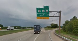 Southbound Interstate 495 at ramp to U.S. 13 (Photo: Google maps)