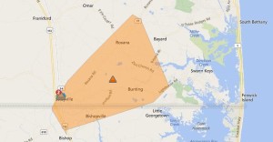 Delmarva Power outage area includes Selbyville and Roxana. 