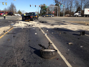 Accident scene at Route 896 and Old Baltimore Pike. (Photo: Delaware Free News)