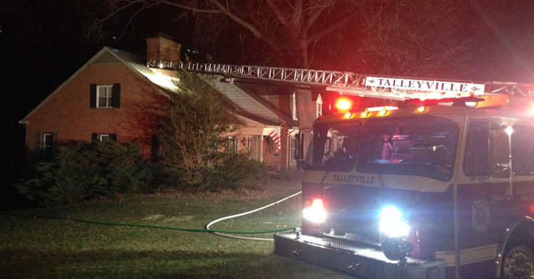 Fire broke out at home in the 100 block of Granite Drive in Alapocas. (Photo: Delaware Free News)