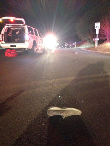 Scene of hit-and-run fatal pedestrian accident on Lancaster Pike in Hockessin. (Photo: Delaware Free News)