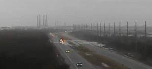 High water stretched across Route 1 and closed at least one lane south of Dewey Beach just after 11 a.m. 