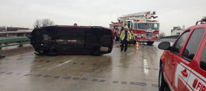 Accident scene on South Walnut Street Bridge in Wilmington (Photo: Delaware Free News)