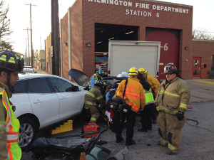 Accident scene at Third and Union in Wilmington (Photo: Delaware Free News)