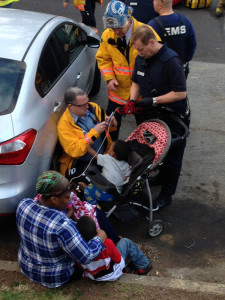 Residents are treated outside Hidden Valley Apartments building near Wilmington. (Photo: Delaware Free News)