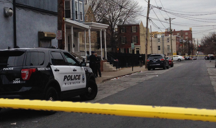 Wilmington police investigate shooting in the 400 block of W. Seventh St. (Photo: Delaware Free News)