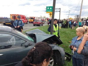 Crash on U.S. 13 in front of Airport Plaza (Photo: Delaware Free News)