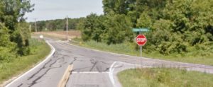 Clayton Delaney Road intersection as viewed from Delaney Maryland Line Road (Photo: Google maps)