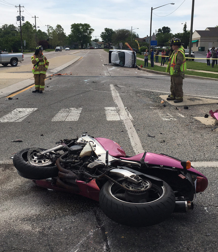 Accident scene on U.S. 13 at Memorial Drive (Photo: Delaware Free News)