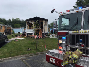 Fire damage in Waterford (Photo: Delaware Free News)