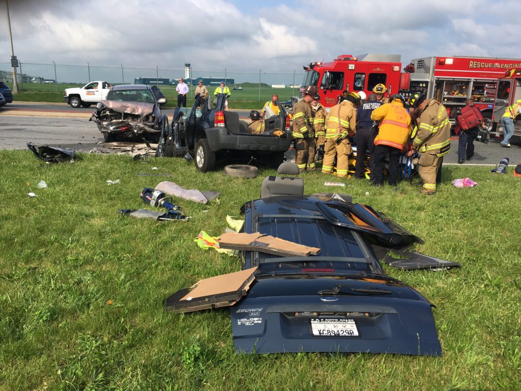 Crash scene on Route 141 (Photo: Delaware Free News)